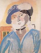 Henri Matisse Marguerite in a Leatheer Hat (mk35) oil painting artist
